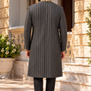 Charcoal black Embroidered Sherwani for Men | Luxury Wedding Wear