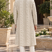 Ivory Embroidered Sherwani for Men | Premium Wedding Sherwani