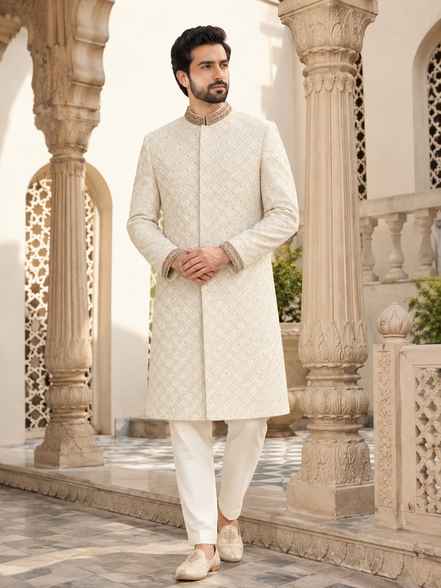 Embroidered Sherwani for Men – Premium Wedding Wear