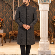 Black Embroidered Sherwani for Men | Premium Wedding Wear