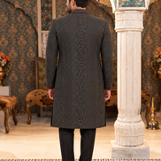 Black Embroidered Sherwani for Men | Premium Wedding Wear