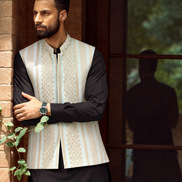 Embroidered Waistcoat with Gold Detailing