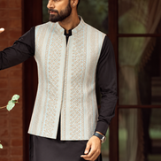 Embroidered Waistcoat with Gold Detailing