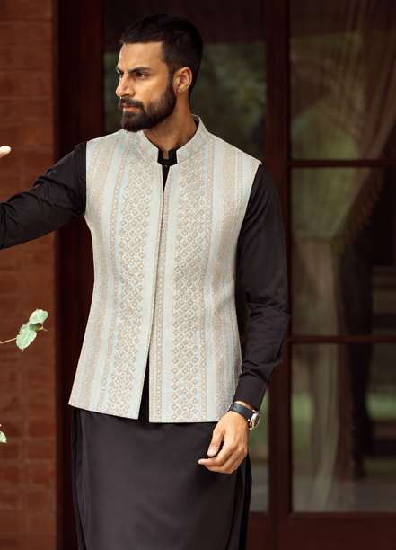 Embroidered Waistcoat with Gold Detailing
