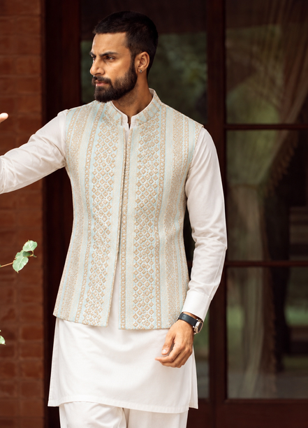 Embroidered Waistcoat with Gold Detailing