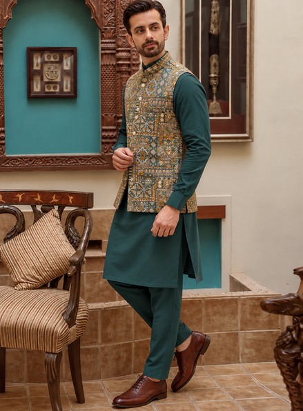 Men’s Multicolor Embroidered Waistcoat