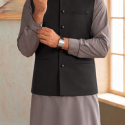 Premium Black Waistcoat Men’s Traditional Formal Wear
