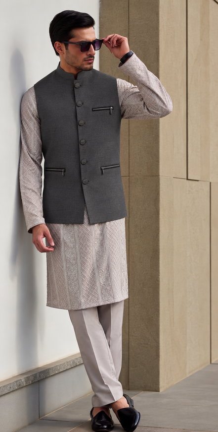 Charcoal Grey Men's Waistcoat