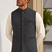 Charcoal Grey Men's Waistcoat