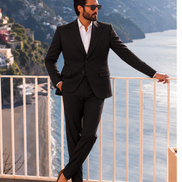 Romano Premium Black Formal Suit for Men | Classic Two-Button Two Peice