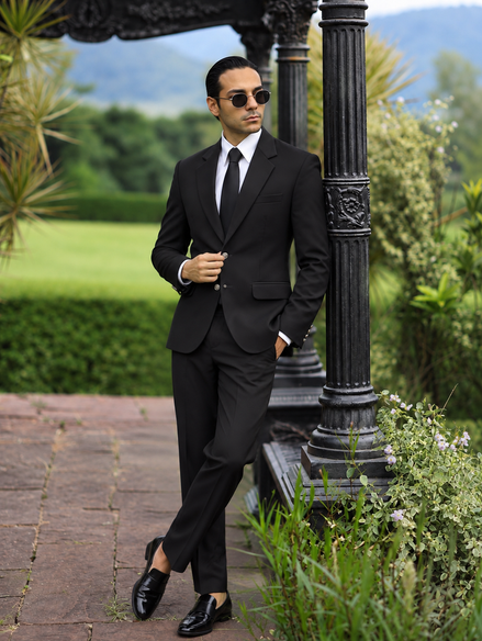 Premium Black 2-Piece Men’s Suit | Classic Formal Wear