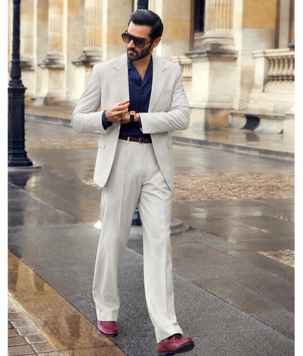 Premium Light Grey 2-Piece Men’s Suit | Elegant Formal Wear