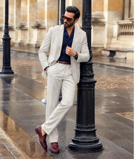 Premium Light Grey 2-Piece Men’s Suit | Elegant Formal Wear