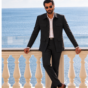 Premium Black 2-Piece Suit for Men | Romano Luxury Collection