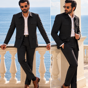 Premium Black 2-Piece Suit for Men | Romano Luxury Collection
