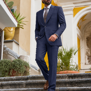 Navy Blue Two-Piece Suit for Men | Premium Formal Wear – Romano
