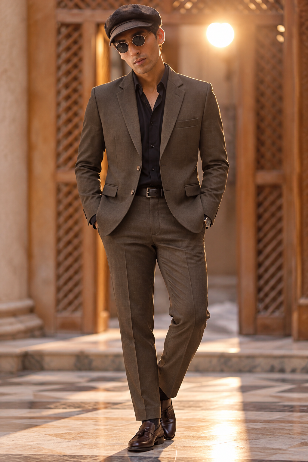 Premium Dark Brown Men’s 2-Piece Suit | Romano Luxury Collection