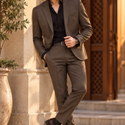 Premium Dark Brown Men’s 2-Piece Suit | Romano Luxury Collection