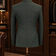 Forest Green Textured Two-Piece Suit