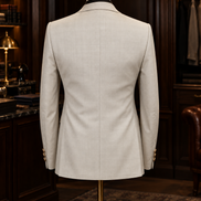 Ivory Double-Breasted Two-Piece Suit