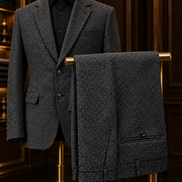 Charcoal Textured Two-Piece Suit