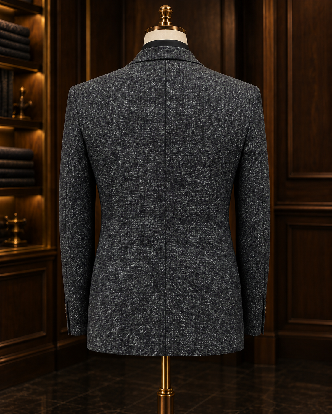Charcoal Textured Two-Piece Suit