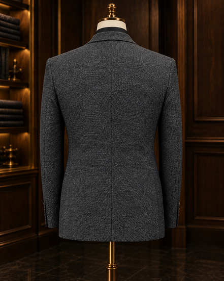 Charcoal Textured Two-Piece Suit