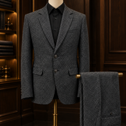 Charcoal Textured Two-Piece Suit