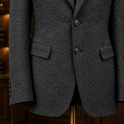 Charcoal Textured Two-Piece Suit