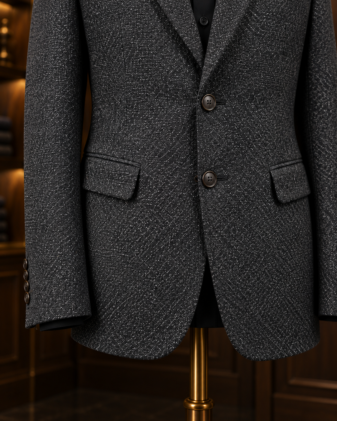 Charcoal Textured Two-Piece Suit